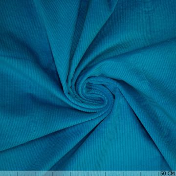 Corduroy Stretch Washed Turquoise