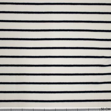 French terry navy stripe