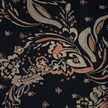 Cupro viscose fantasy blue-salmon