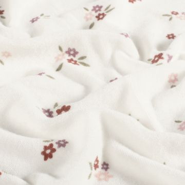 Stretch terry cloth flowers optical white