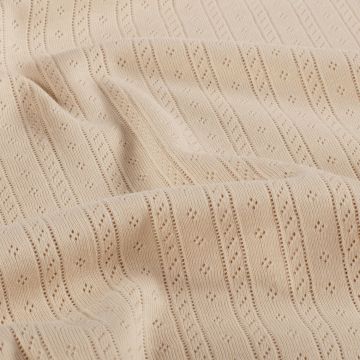 Ajour jersey cotton beige