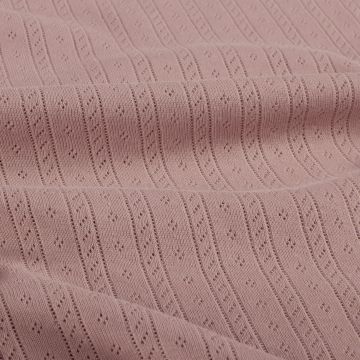 Openwork cotton jersey light mauve