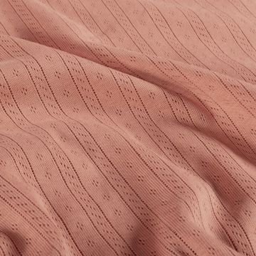 Ajour jersey cotton coral