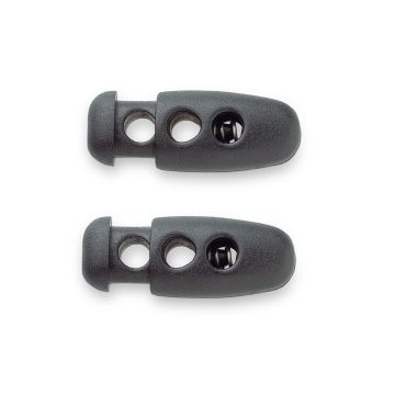 Cord Stops 2 holes plastic black #PR416651