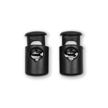 Cord Stops 1 hole plastic black #PR416655