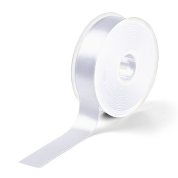 Satin ribbon 25 mm white #PR982010