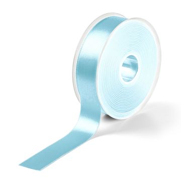 Satin ribbon 25 mm light turquoise