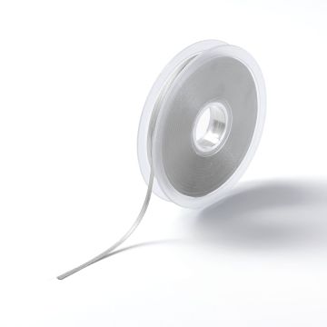 Satin ribbon 3 mm silver