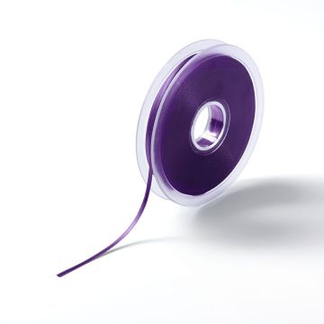 Satin ribbon 3 mm purple