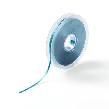 Satin ribbon 3 mm caribbean blue