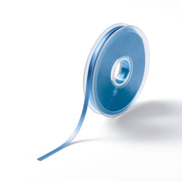 Satin ribbon 6 mm steel blue