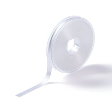 Satin ribbon 10 mm white #PR982410