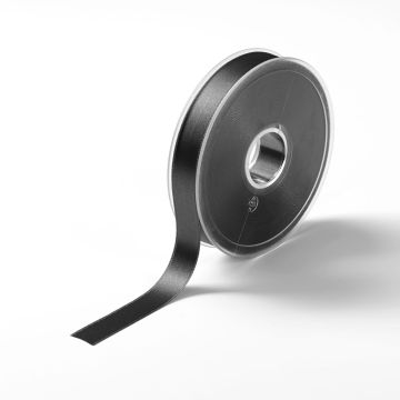 Satin ribbon 15 mm black #PR982500