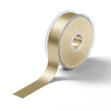 Satin ribbon 25 mm beige