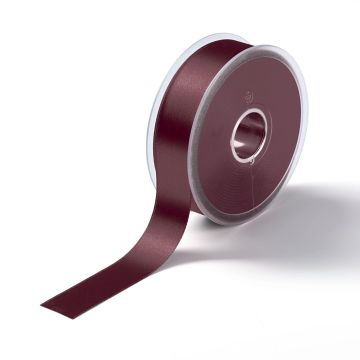 Satin ribbon 25 mm bordeaux
