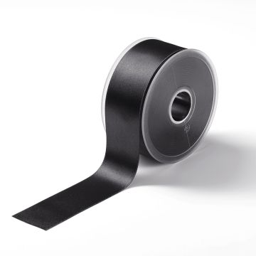 Satin ribbon 38 mm black #PR982800