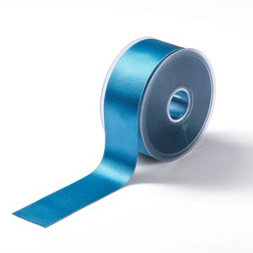 Satin ribbon 38 mm caribbean blue #PR982893