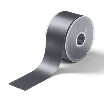Satin ribbon 50 mm grau