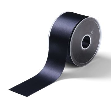 Satin ribbon 50 mm navy blue