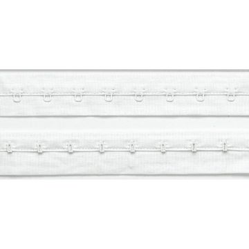 Hook and Eye Tape hook spacing 19 mm white