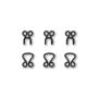 Corset Hooks and Eyes brass 13 black #PR261549