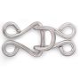 Corset Hooks and Eyes brass 13 silver col #PR261550