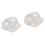 Cord Stops 2 holes plastic transparent