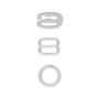 Bra accessories plastic 10 mm transparent assortment