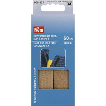 Hook and Loop Tape for sewing on 20 mm beige