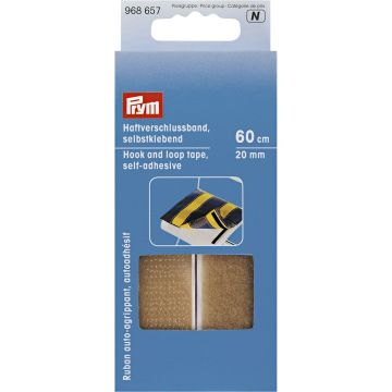 Hook and Loop Tape self-adhesive 20 mm beige